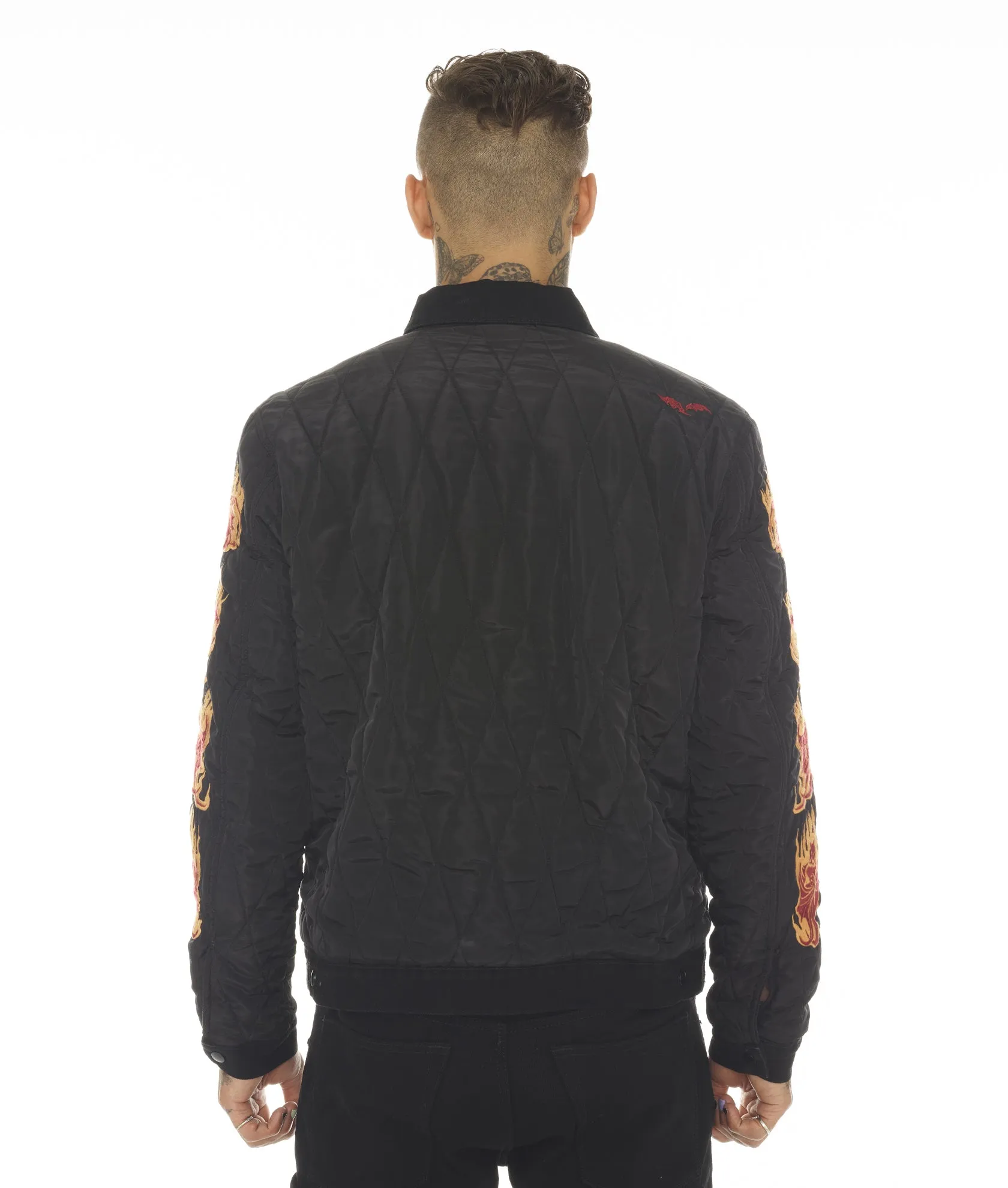 TYPE II LUCKY BASTARD REVERSIBLE JACKET IN BLACK