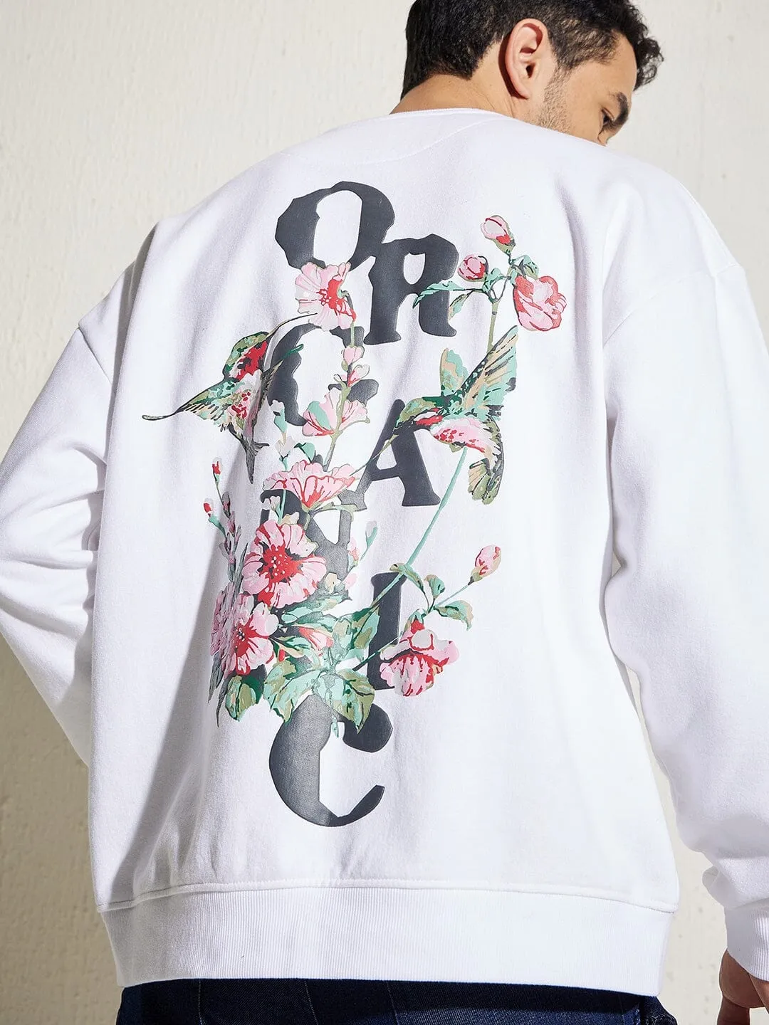 White Organic Oversized Sweatshirt