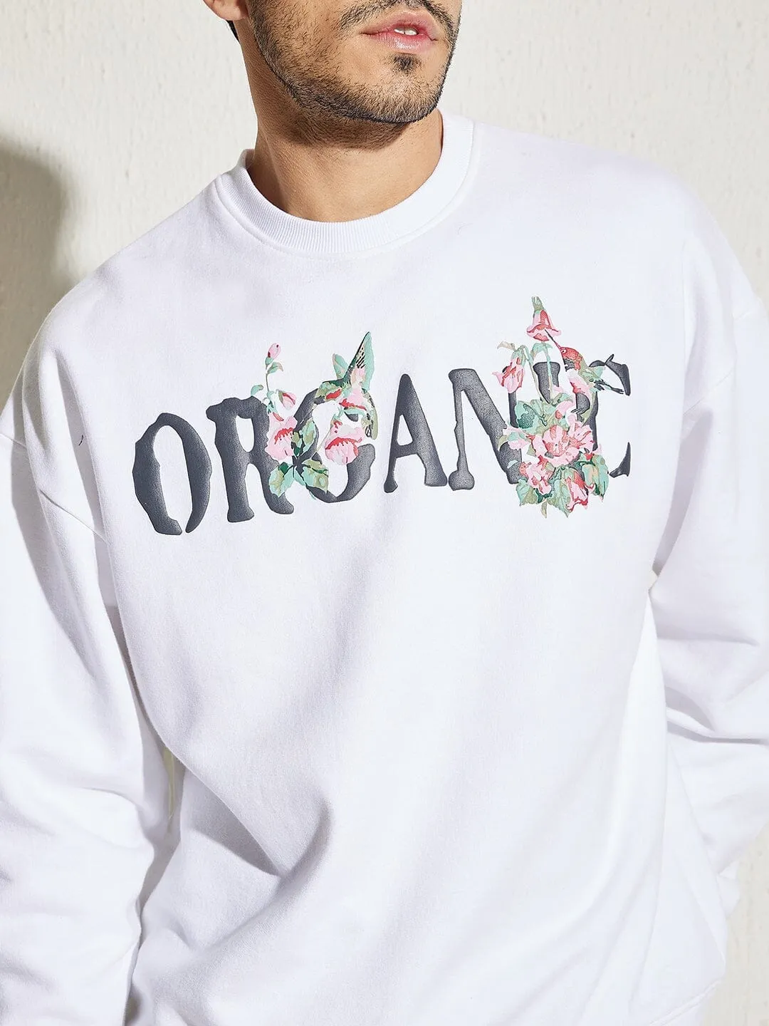 White Organic Oversized Sweatshirt