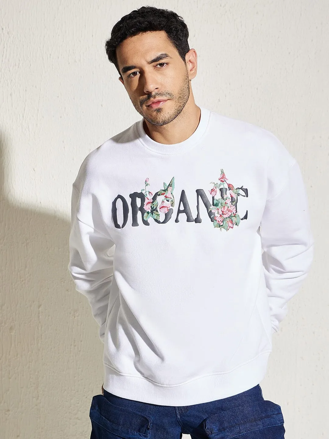 White Organic Oversized Sweatshirt