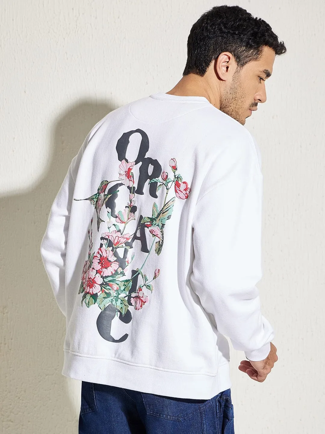 White Organic Oversized Sweatshirt