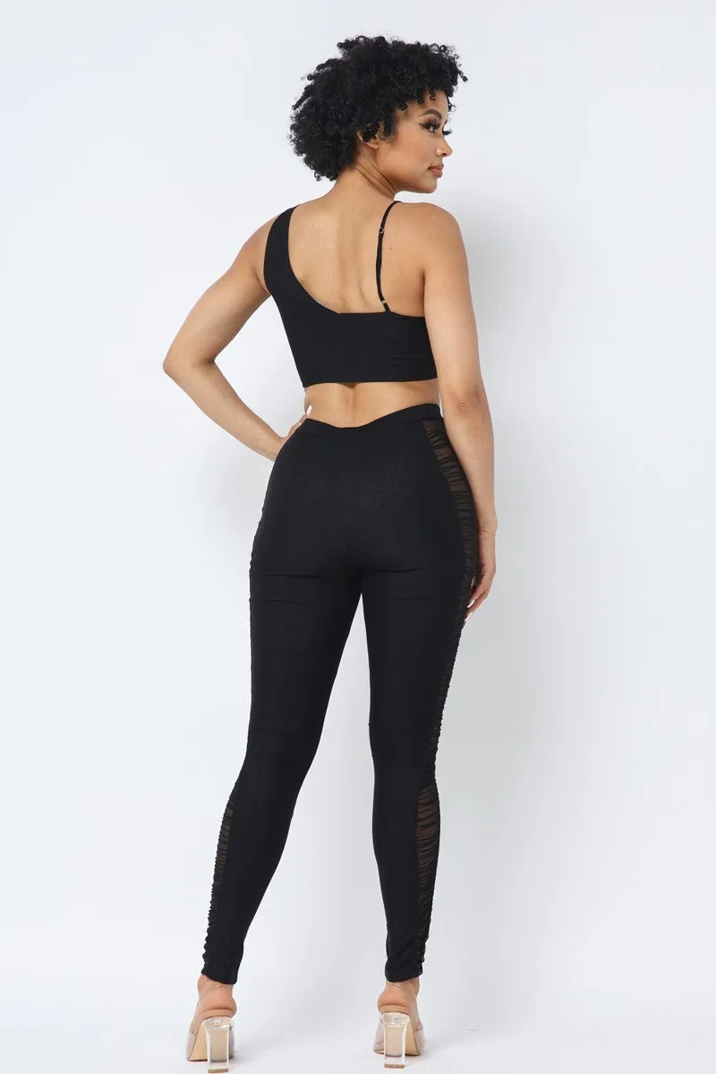 Wholesale Sheer Mesh Legging Set