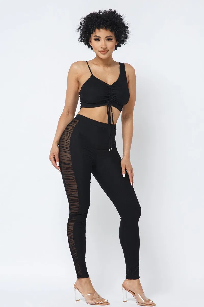 Wholesale Sheer Mesh Legging Set