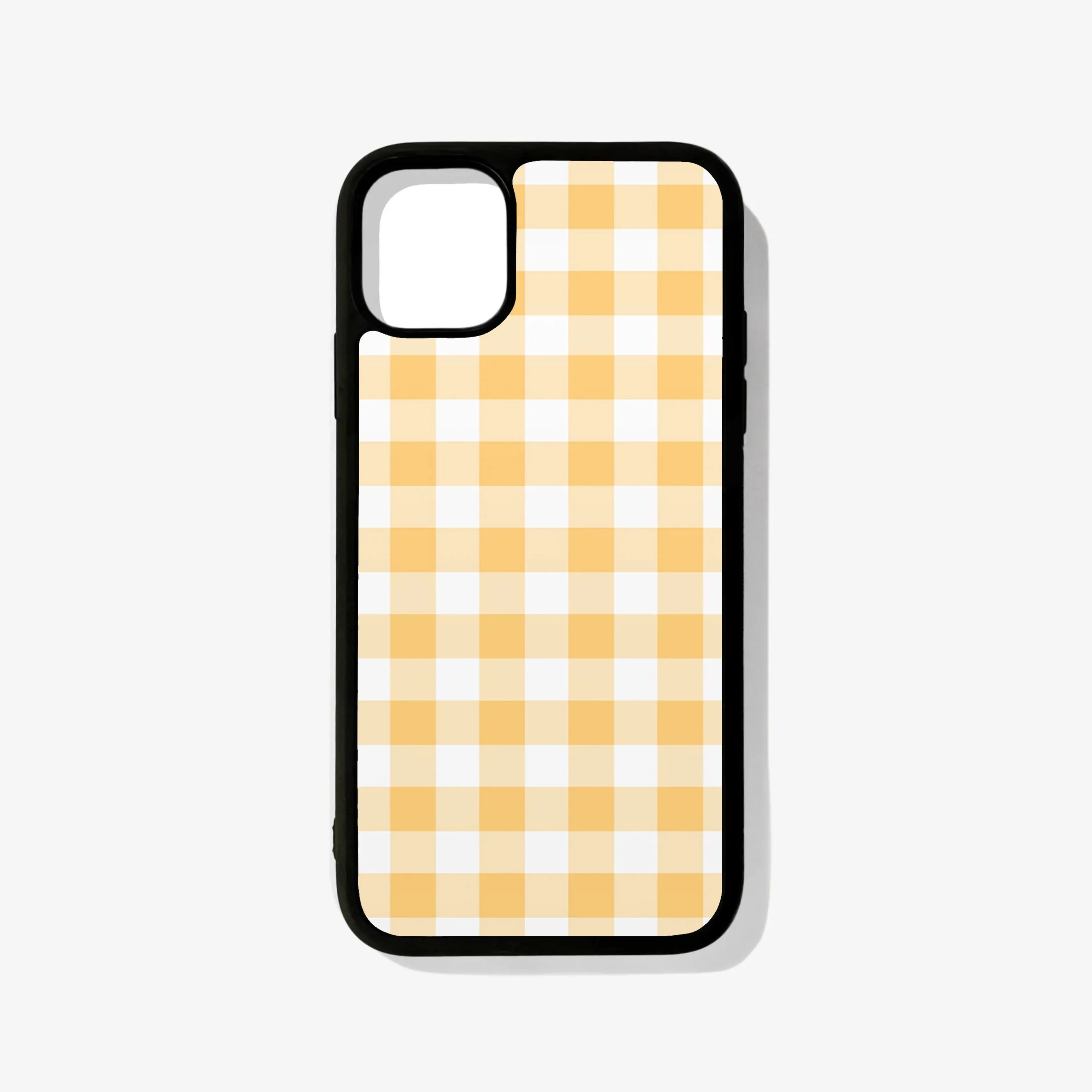 Yellow Plaid Glass Case